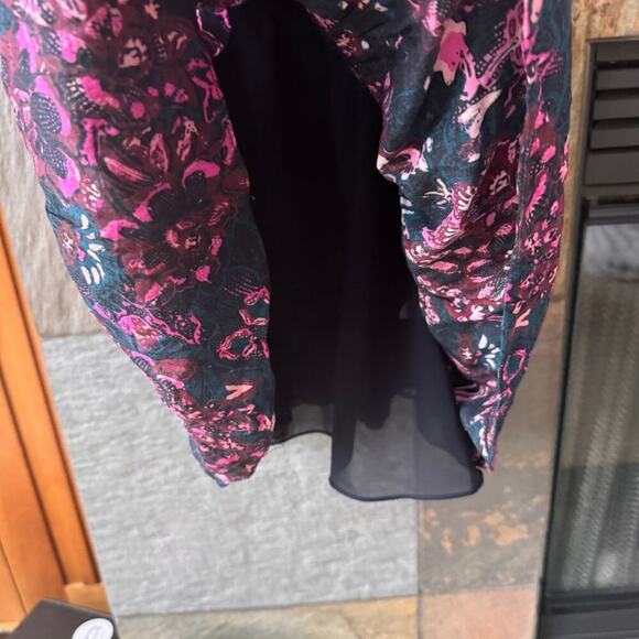 Ulla Johnson Prissa Floral Long Sleeve Ruffle Mini Dress in Midnight - Size 0 - Picture 10 of 14